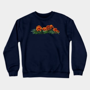 Group of Orange Marigolds With Yellow Tips Crewneck Sweatshirt